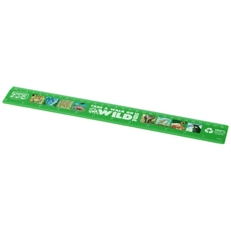 Regla de plástico reciclado de 30 cm Refari